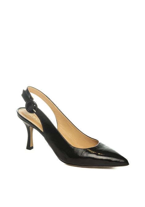 Black 1902 leather pump FRANCO RUSSO | 1902VEROLUX-NERO